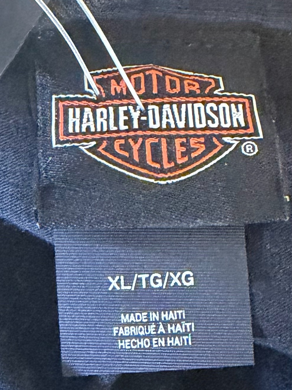 New Harley-Davidson Black Tee with Orange & White Logo - Picture 3 of 5